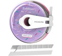 Tianyi-Staleks Pro Bobbinail Distributeur De Limes Avec Recharge De Lime Blanche Adhésive Expert (\U200edonuts + Rechange) Grain 240