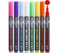 Tianyi-Stylo Craie Pour Tableau Noir Effacable, Marqueur Craie Effacable, Feutre Craie Pour Le Verre Fenêtre, 3mm Lot De 8 Couleur