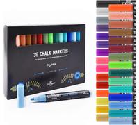 Tianyi-Stylo Craie Pour Tableau Noir Effacable, Marqueur Craie Effacable, Feutre Craie Pour Le Verre Fenêtre, 3mm Lot De 30