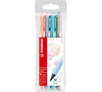 Tianyi-Stylo Feutre - Pointmax - Pochette De 4 Stylos-Feutres Pointe Moyenne En Nylon - Couleurs Pastel