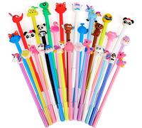 Tianyi-Stylos Animaux De Dessin Animé,30 Pcs Stylos À Bille À Encre Gel Noir, Gamins Enfants Fête Cadeaux Merci Et Remplissage De Sac De Fête Pour Noël Anniversaire Pour Garçons Filles