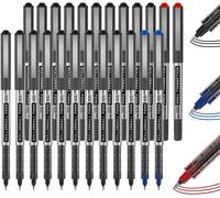 Tianyi-Stylos Roller À Encre Liquide Noir, 25 Pack (21 Noir 2 Bleu 2 Rouge) Stylo À Encre Roller À Pointe Fine(0,5mm), Séchage Rapide Ecriture Fluide, Fournitures De Bureau Et D'ecole