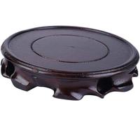 Tianyi-Support De Sculpture Présentoir En Bois Pour Sculpture Piédestal De Base Rond En Bois Massif Pour Vase, Aquarium, Théière, Ornement En Pierre, Brûleur D'encens(Inner Diameter 11 Cm/ 4.3 In)