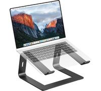 TIANYI-Support pour Ordinateur Portable Ultra-Slim, Support Ergonomique en Aluminium pour Ordinateur Portable avec Ventilation & Patins antidérapants, Suppor Portable pour Bureau à Domicile, Noir