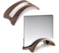 TIANYI-Support Vertical pour Ordinateur Portable - Stand Vertical en Bois de Noyer pour PC et Tablette Compatible avec par ex. MacBook et iPad