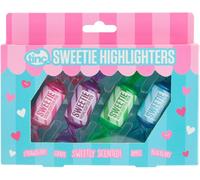 Tianyi-Sweetie Lot De 4 Surligneurs Parfumés Pour Enfants Pour Une Utilisation À L'école Et Aux Devoirs \U2013 4 Couleurs Différentes Avec Un Parfum Doux Étui De Transport Zip Loc