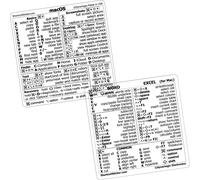 TIANYI-SYNERLOGIC (1 set) Mac OS + Word/Excel (pour Mac) Shortcuts Stickers Bundle No-Residue Laminated Vinyl Cheatsheet MacBook Keyboard Stickers 83 x 83 mm (transparent/noir, 1 set)