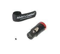 TIANYI-TA3F Mini XLR Femelle 3 Broches Connecteur d'origine Low-Profile pour Câble de Microphone Audio Rouge