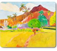 TIANYI-Tapis de Souris avec Art Motif pour Bureau/Domicile/Gaming,Taille : 240 x 200 mm, Multifonction Mouse Pad Mat, Base en Caoutchouc Confort Vitesse et la précision(Paul Gauguin-Paysage Tahitien)