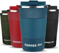 Tianyi-Tasse À Café Réutilisable 380 Ml En Acier Inoxydable Bleu