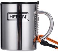 Tianyi-® Tasse De Camping Isotherme - Mug À Double Paroi Inox 400 Ml Avec Couvercle Hermétique Et Mousqueton - Tasse Metal Randonnée Hess-038bbk