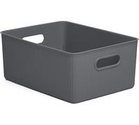 Tianyi-Tatay Panier De Rangement Rectangulaire Baobab, Capacité 15 L, Polypropylène, Sans Bpa, Gris Anthracite. Mesure 29,4 X 38,5 X 16 Cm