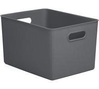 Tianyi-Tatay Panier De Rangement Rectangulaire Baobab, Capacité 22 L, Polypropylène, Sans Bpa, Gris Anthracite. Mesure 29,4 X 38,5 X 23 Cm