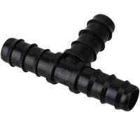 Tianyi-Tee Raccord De Tuyau En Plastique Noir Pe16 15.5mm Dia Raccord En Forme De T De Barbelé Pipe Raccord Pour Système De Goutte Pack De 20