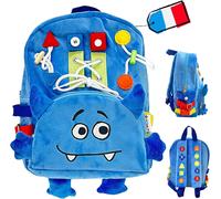 TIANYI-tikimonti Sac à dos Éducatif Busy Board Montessori Enfant 3 ans ¿ Sac pour Crèche, Maternelle, Garderie ¿ Cartable pour Garçon & Fille - Motricité fine