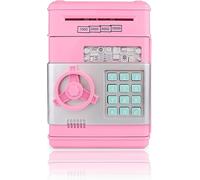 Tianyi-Tirelire Électronique Sécurisée Avec Code Secret, Mini Atm Coffre-Fort Éducatif Pour Enfants 3-12 Ans - Cadeau D'anniversaire, Noël, Fêtes (Rose) - Apprendre L'épargne En S'amusant\U200c