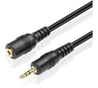 TIANYI-TNP Câble D'extension Audio Stéréo 2,5mm (1,8m) - Adaptateur Audio Stéréo Connecteur Prise Jack Raccord Mâle vers Femelle Mini Miniature pour Casque, Écouteurs et Microphones