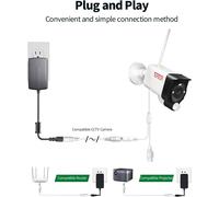TIANYI-Tonton 2PACK 3M Câble d'extension DC compatibilité avec caméras Reolink RLC-810A; RLC-823A; RLC-510A; RLC-520A; RLC-811A; RLC-820A; RLC-523WA; RLC-510WA; E1 Outdoor, 3M (Pack de 2)