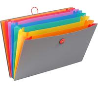Tianyi-- Trieur Accordéon 8 Compartiments En Plastique A4 Rainbow Touch 35x24,5x1cm Gris