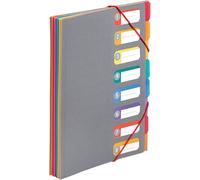 Tianyi-- Trieur Document A4 Avec 8 Compartiments Rainbow Touch Gris