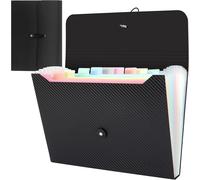 Tianyi-Trieur Lot De 1 Pièces Extensible Pochettes Pour Documents, Rangement Papier Administratif Accordéon Organiseur De Dossiers De Fichiers (Macaron) (13 Compartiments)