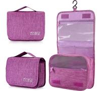 Tianyi-Trousse De Toilette, Pliable Grande Trousse De Toilette Voyage Pour Hommes Et Femmes,Multifonction Imperméable Sac Cosmétique Organisateur De Voyage Avec Crochets