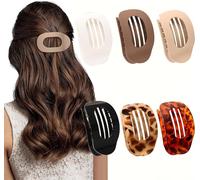 Tianyi-Ttpsry Pinces À Cheveux Rectangulaires Élégantes En Plastique Durable Lot De 6 Pinces À Cheveux Pour Tous Types De Coiffures Accessoires De Coiffure Pratiques Et Stylés