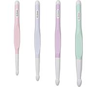 TIANYI-Tulip Lot De 4 Crochet Tricot Aiguilles Crochets Ergonomiques En Plastique Avec Poignée En Caoutchouc, 8 mm, 10 mm, 12 mm, 15 mm, Pour Knitpro Prym Pelote Laine À Tricoter Des Pulls Et Des Éch