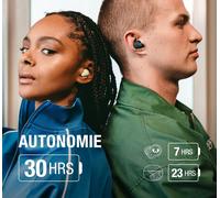 TIANYI-Twins Breez, Ëcouteurs Intra-Auriculaires Bluetooth sans Fil, Ultra Compacts, Appels Pratiques, Bluetooth 5.4, Bouton de contrôle cliquable, 30 h d'autonomie (Storm Grey)