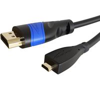 TIANYI-\u2013 Câble Micro HDMI avec design incassable \u2013 1m (HDMI vers Micro-HDMI, bidirectionnel, 4K@60Hz pour Ultra HD, High Speed avec Ethernet, Tablets/Caméras/Raspberry Pi, noir)