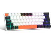 TIANYI-UK Layout 60 pour cent clavier mécanique de jeu, 62 touches filaires mécaniques anti-fantômes mécaniques bleu commutateurs clavier de jeu avec touches ABS, 14 Modes de rétro-éclairage RGB -Bla