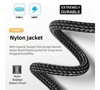 TIANYI-USB-C 100W 20V Entrée vers DC 6.0 * 1.4 * 0.6mm PD Power 65W Sortie Câble de Charge Prise en Charge QC PD Type-C pour Ordinateur Portable