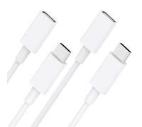 TIANYI-USB C Prolunga [2Pack] per Caricatore Magsafe PS5 Tipo C Maschio a Femmina Supporto Prolunga USB 9V 3A per Caricatore Magsafe Compatible iPhone 13/12 480Mbps Trasferimento Dati 1M/3.3Ft-Bianco