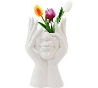 Tianyi-Vase À Tête Artistique Abstrait : Moderne Chic Forme Féminine Demi-Corps Humain Pour Fleurs, Boho Décoration De Table, Bureau, Cuisine Et Maison