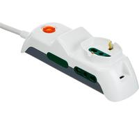 TIANYI-Vimar FP00515.C.B Multiprise avec 2 USB et Interrupteur Lumineux, 2 Prises sûres, 1 Prise Universelle