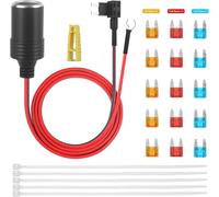 Tianyi-Voiture Allume-Cigare Prise 3.2ft Extension Fusible Tap Circuit Adaptateur Câble De Connexion Avec Porte-Fusible Pour Ats (Petit) Lame Fusiblesvoiture Allume-Cigare Prise