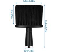 Tianyi-Volumoon Brosse De Cou De Coiffure, 2pcs Brosse De Coiffeur Professional Doux Brosse De Coiffeur, Brosse De Coupe De Cheveux, Balais À Cou Brosse À Cheveux Pour Coiffeurs, Salon, Barbier, Noir