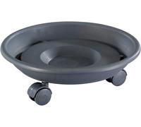 TIANYI-Wagner Support à roulettes pour Pot de Fleur Serie K Ø 27,5 x 8,5 cm I Dessous-de-Pot & Porte Plante I intérieur + extérieur I Roule Pot en Plastique, Anthracite I Capacité de Charge 30 kg - 2