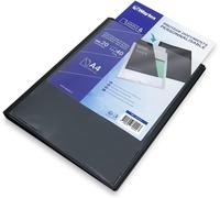 Tianyi-Waytex 931441 Protège Documents A4 Personnalisable 40 Vues 20 Pochettes Couverture Polypro Noir