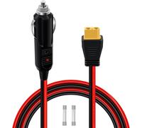Tianyi-Xt60 Allume Cigare 12v 24v 14awg Cable Xt60 Allume Cigare Avec Indicateur Led, Fusible 15a Intégré Pour Panneaux Solaires Onduleur De Voiture (Mâle, 1m)