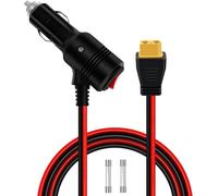 Tianyi-Xt60 Allume Cigare Avec Interrupteur Et Indicateur Led 12v 24v 14awg 20a Cable Xt60 Allume Cigare, Pour Moto, Voiture, Bateau, Panneaux Solaires Onduleur De Voiture ¿(Mâle, 1m)