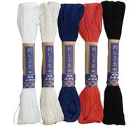 Tianyi-Yokota Sashiko Lot De 5 Pelotes De Fil Couleurs Essentielles Thin Sashiko Thread - Hoso