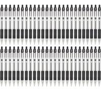 Tianyi-Zebra Z Grip Lot De 50 Stylos À Bille Rétractables Avec Encre Lisse, Prise En Main Confortable Et Clip De Poche, Pointe Moyenne Fiable, Noir