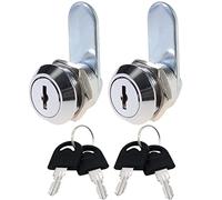 Tianyis Lot de 2 Serrures de Porte pour Armoires à Tiroirs, Serrures de Boîte Aux Lettres, 16mm Serrure de Tiroir, avec Clé Séparée, pour Cabinet, Boîte Aux Lettres, Armoire