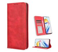 TIANYUE Coque Fairphone 6+/Fairphone 6 Cover avec Fonction de Support, Fermeture Magnétique, avec Rangements Porte-Cartes de Crédi-Rouge