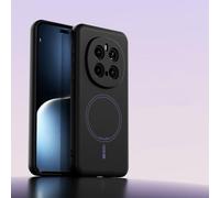 TIANYUE Coque Magnétique pour Honor Magic7, Compatible avec Mag-Safe, Bague Magnétique Intégrée, Coque Antichoc Mince en Silicone Liquide pour Honor Magic7-Noir