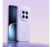 TIANYUE Coque Magnétique pour Honor Magic7, Compatible avec Mag-Safe, Bague Magnétique Intégrée, Coque Antichoc Mince en Silicone Liquide pour Honor Magic7-Violet