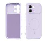TIANYUE Coque Magnétique pour Infinix Note Edge, Compatible avec Mag-Safe, Bague Magnétique Intégrée, Coque Antichoc Mince en Silicone Liquide pour Infinix Note Edge-Violet