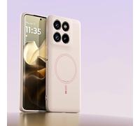 TIANYUE Coque Magnétique pour Motorola Edge 60 Pro, Compatible avec Mag-Safe, Bague Magnétique Intégrée, Coque Antichoc Mince en Silicone Liquide pour Motorola Edge 60 Pro-Beige