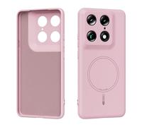 TIANYUE Coque Magnétique pour Motorola Signature 5G, Compatible avec Mag-Safe, Bague Magnétique Intégrée, Coque Antichoc Mince en Silicone Liquide pour Motorola Signature 5G-Rose